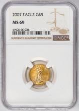 2007 $5 American Gold Eagle Coin NGC MS69
