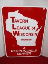 Tavern League of Wisconsin 2-Sided Advertising Sign