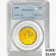 1899 $10 Gold Eagle PCGS MS62