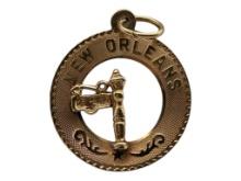 14K Gold New Orleans Pendant - Stamped TC