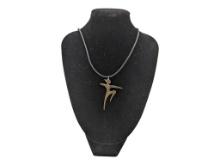 Sterling Silver Artemis Greek Goddess Pendant with Rope Necklace