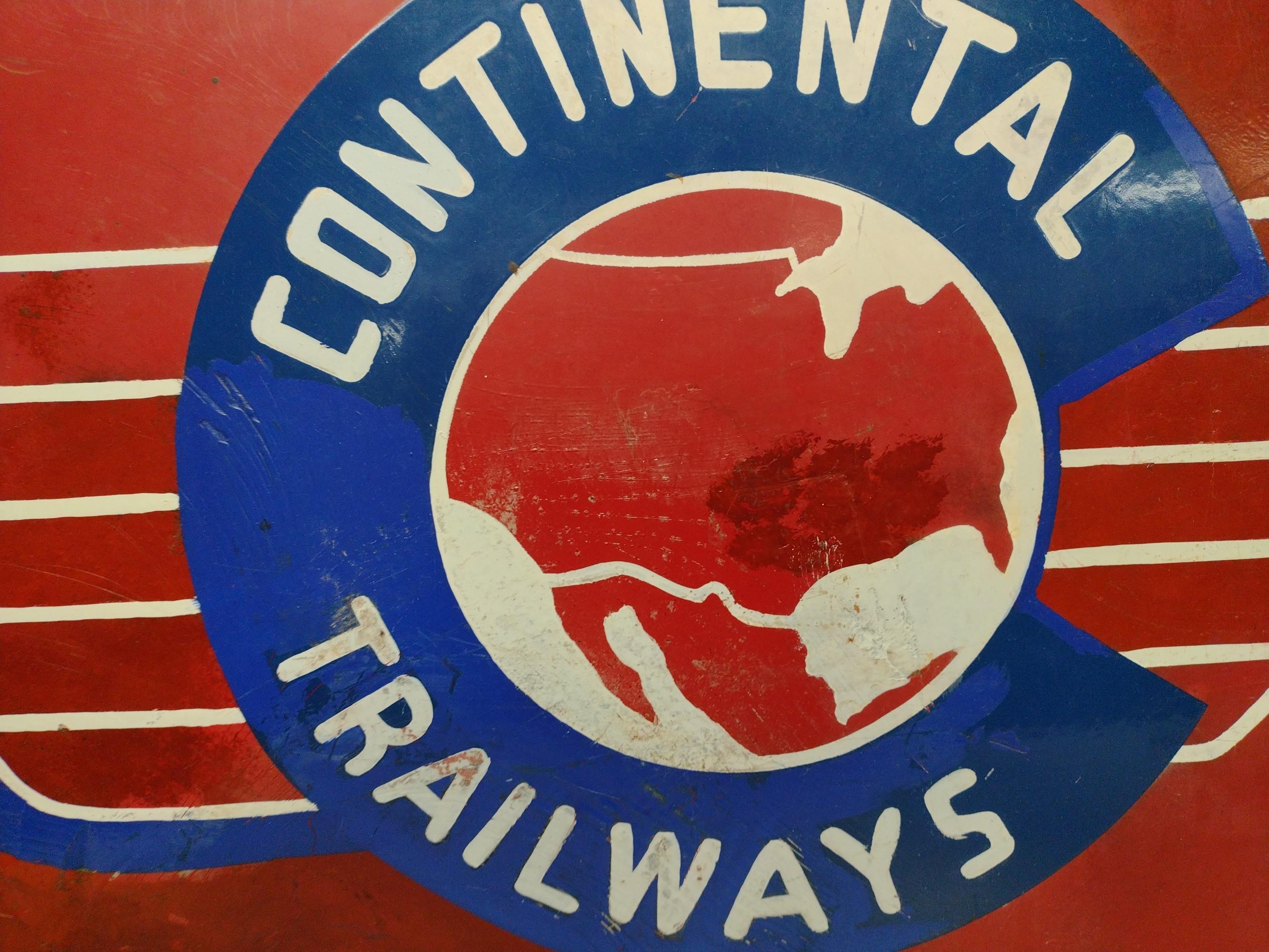 Vintage DSP Continental Trailways Bus Depot Sign