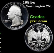 Proof 1984-s Washington Quarter 25c Grades GEM++ Proof Deep Cameo