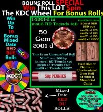 INSANITY The CRAZY Penny Wheel 1000’s won so far, WIN this 2001-d BU RED roll get 1-10 FREE