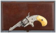 Engraved Colt Open Top Pocket Model Revolver with Case