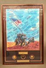 From the esIwo Jima sand and J. Stone signed print