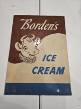 Borden 's Ice Cream Double Sided Tin 20"x28"