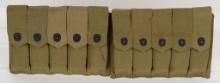 LOT OF 10 USGI THOMPSON MAGS WITH TWO POUCHES