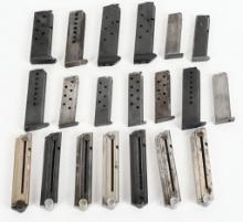 LOT OF 20 VARIOUS PISTOL MAGAZINES: LUGER, P.38