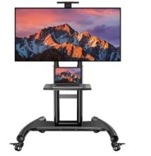 PERLESMITH Rolling/Mobile TV Cart for 32-82 Inch LCD LED 4K Flat Screen TVs