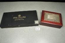 PDR Cigar Box & Wooden Jewelry Box