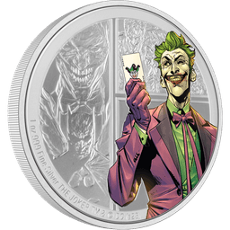 DC Villains - THE JOKER(TM) 1oz Silver Coin