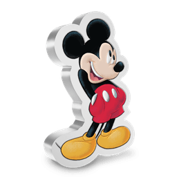 Disney Mickey Mouse 1oz Silver Shaped Coin