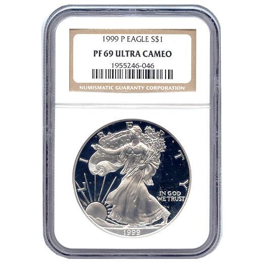 Certified Proof Silver Eagle PF69 1999
