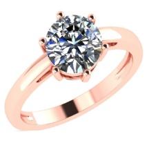 CERTIFIED 0.9 CTW D/VS1 ROUND (LAB GROWN Certified DIAMOND SOLITAIRE RING ) IN 14K YELLOW GOLD