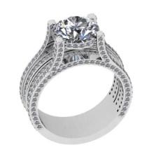 3.30 Ctw VS/SI1 Diamond Style 14K White Gold Engagement Halo Ring ALL DIAMOND ARE LAB GROWN