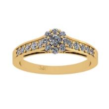 .55 Ctw VS/SI1 Diamond14K Yellow Gold Engagement Ring (ALL DIAMOND ARE LAB GROWN)