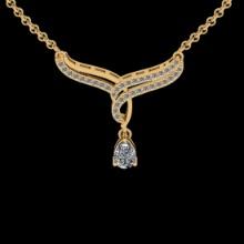 1.21 Ctw VS/SI1 Diamond 14K Yellow Gold Necklace (ALL DIAMOND ARE LAB GROWN )