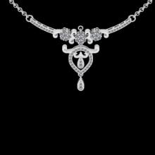 0.65 Ctw VS/SI1 Diamond 14K White Gold Necklace (ALL DIAMOND ARE LAB GROWN )