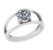 CERTIFIED 0.9 CTW E/SI1 ROUND (LAB GROWN Certified DIAMOND SOLITAIRE RING ) IN 14K YELLOW GOLD