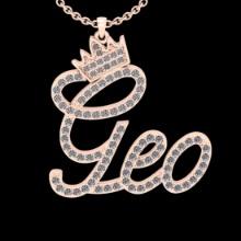 0.70 CtwVS/SI1 Diamond 10K Rose Gold Pendant Necklace (ALL DIAMOND ARE LAB GROWN )