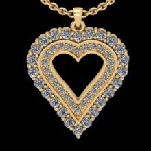 0.98 CtwVS/SI1 Diamond 14K Yellow Gold Necklace (ALL DIAMOND ARE LAB GROWN )