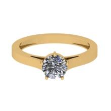 CERTIFIED 1.01 CTW D/VS1 ROUND (LAB GROWN Certified DIAMOND SOLITAIRE RING ) IN 14K YELLOW GOLD