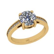 1.92 Ctw SI2/I1 Diamond 14K Yellow Gold Engagement Ring(ALL DIAMOND ARE LAB GROWN)