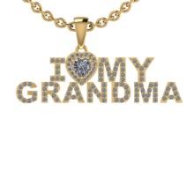 1.20 Ctw VS/SI1 Diamond Style Prong Set 14K Yellow Gold Gift For Grandma Necklace ALL DIAMOND ARE LA