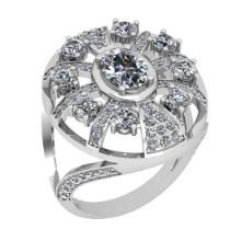 3.70 Ctw VS/SI1 Diamond Style 14K White Gold Engagement Filigree Ring ALL DIAMOND ARE LAB GROWN