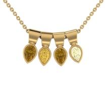 1.20 Ctw VS/SI1 Fancy NaturalYellow Brown Diamond 14K Yellow Gold Pendant Necklace