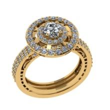 2.13 Ctw VS/SI1 Diamond 14K Yellow Gold Engagement Ring (ALL DIAMOND ARE LAB GROWN )