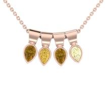 1.20 Ctw VS/SI1 Fancy NaturalYellow Brown Diamond 14K Rose Gold Pendant Necklace