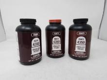 3-1lb jar IMR 4350 smokeless powder
