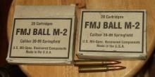 32 Rounds FMJ M2 Ball