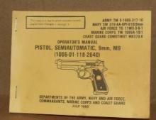 TM 9-1005-317-10 Pistol, Semiautomatic 9mm, M9