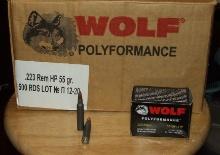 500 Rounds Wolf .223 Remington HP