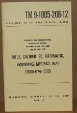 TM 9-1005-208-12 Rifle .30 Cal Browning , M1918A2, WE