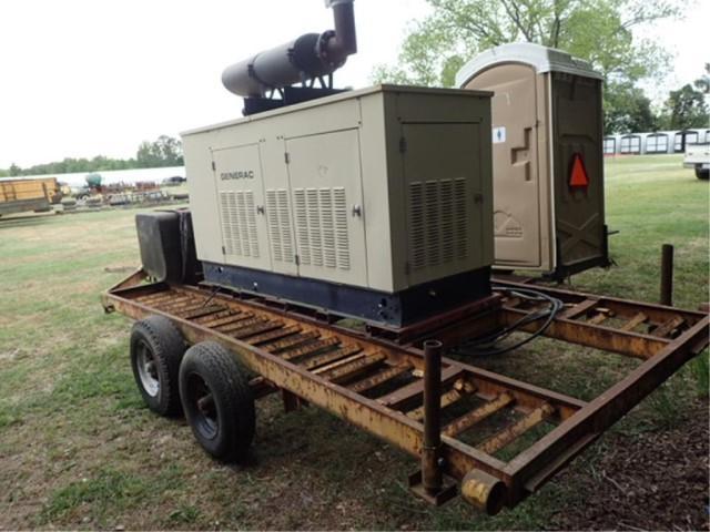 Generac Generator on Trailer, 110 kw, Single &amp;