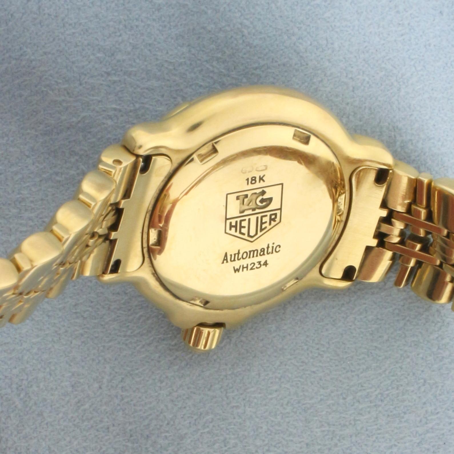 Womans Tag Heuer 6000 Series Solid 18k Gold Automatic Watch Wh 234