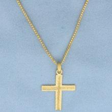 Cross Necklace In 22k Yellow Gold
