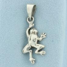 Frog Pendant In Sterling Silver