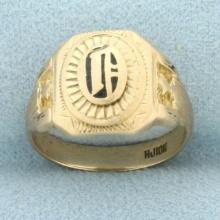 Antique Signet Ring In 10k Yellow Gold