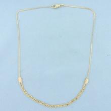 16 Inch Italian Braided Serpentine Link Necklace In 18k Yellow Gold
