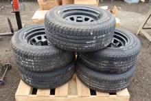 (5) Goodyear Fortera Tires, 245/65/R17, Pro Cmp Rims, 5 lug Jeep Rims