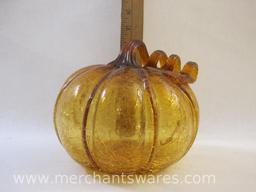 Blown Glass Pumpkin, 2 lbs 9 oz