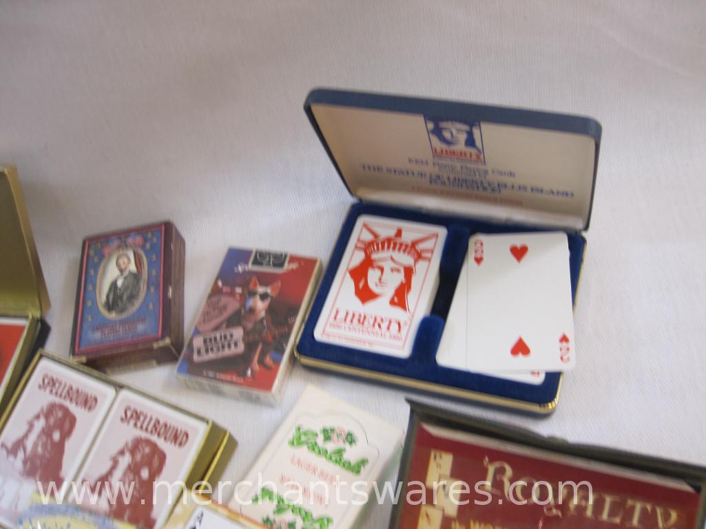 Large Lot of Assorted Playing Card Decks, many sealed, see pictures, 13 lbs 9 oz