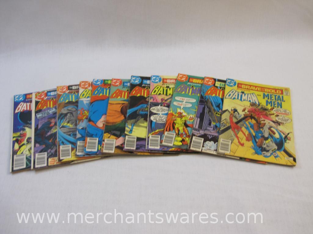 Twelve DC The Brave and the Bold Comic Books Nos. 135-141, 143, 145-147, and 182, 1977-1982, 1 lb 3