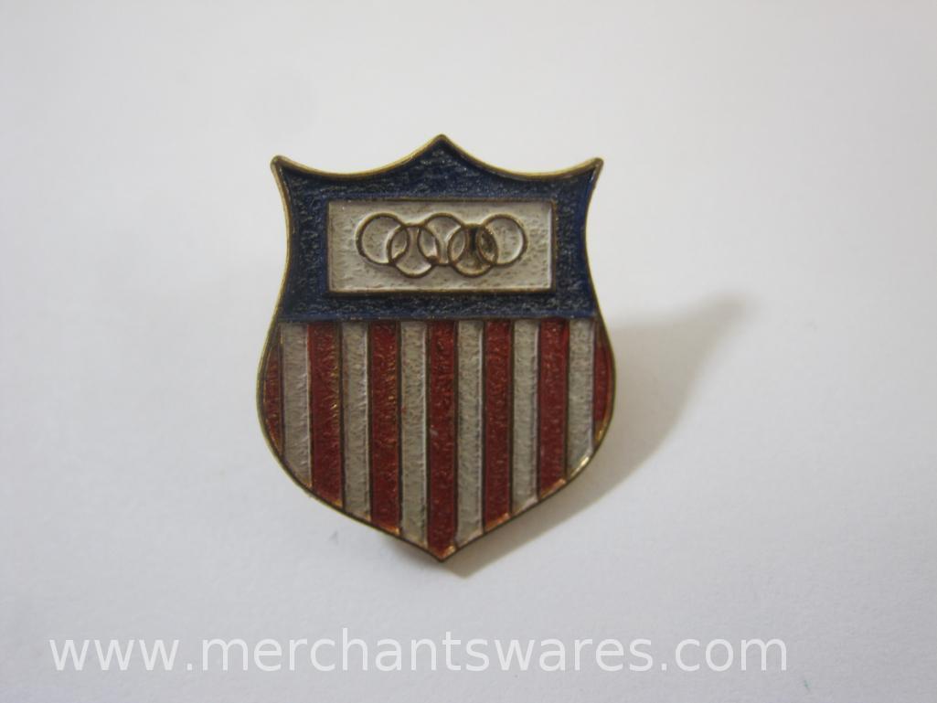 Assorted Pins and More including American Bowling Congress Belt Buckle, Hunter Mt Ski Bowl Pin,