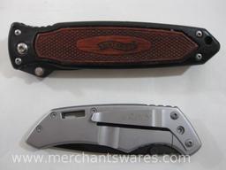Two Belt Clip Folding Knives, Walther Liner Lock Allied Forces Model Wal 1043, Gerber Contrast Drop